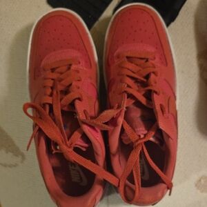 Nike Red Suede Low-Top Sneakers